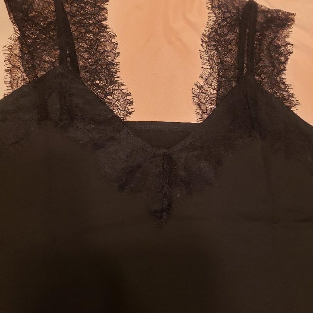NEW Black Eyelash Lace Cami - Picture 5 of 6